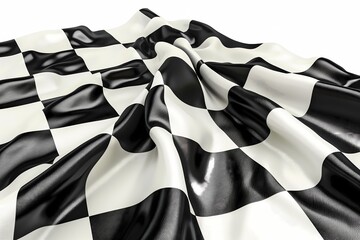 Wall Mural - Checkered flag, racing, start, finish concept isolated on a white background