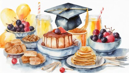 Wall Mural - graduation celebration 