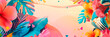 tropical summer colorful background banner