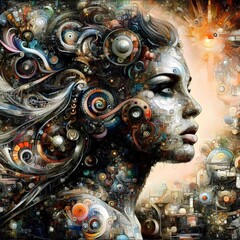 Wall Mural - 
transcendental woman