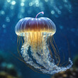 Jellyfish in The Sea, Ai Generated