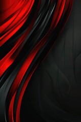 Wall Mural - Dramatic Fusion: Black and Red Abstract Art for Modern Desktop Wallpaper