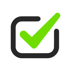 Canvas Print - check mark icon. check box on white background
