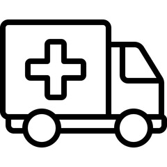 Wall Mural - Medical Supplies Lorry Icon