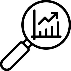 Wall Mural - Stock Market Research Icon