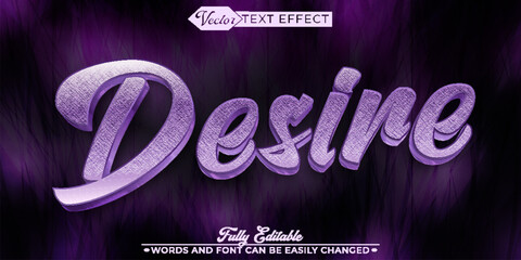 Wall Mural - Purple Dark Desire Vector Editable Text Effect Template