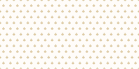 golden vector geometric texture with small diamond shapes, feathers, simple flower silhouettes. abst