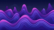 A sleek digital art piece featuring smooth, flowing waves in shades of purple and blue, creating a calming and modern abstract background.