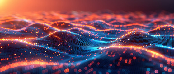 a wave of data abstract background
