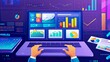 © Damerfie - Productivity powered by digital technology business analysis online background