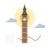 Fototapeta Big Ben -  Big Ben - Great Clock of Westminster - Stock Illustration