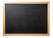 © shabbir - Blackboard with wooden frame isolated on transparent background. Top view.