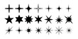 © Olgadesigner - Set of star icons. Shiny icons, shimmering light shape. Vector illustration.