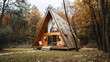 Tiny A-Frame Living: Discover the allure of tiny A-frame houses, with their compact footprint, efficient design, and minimalist aesthetic perfect for sustainable living.