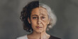A split screen portrait of a woman when they were young and old. Representing the progress of time, aging, skincare, and the contrast between youth and old age. with copy space
