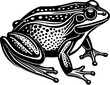 Frog logotype icon isolated on white background