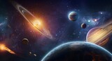 Fototapeta Kosmos - planets in space