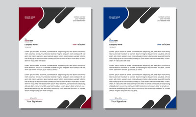 Wall Mural - Modern professional business letterhead design template , 100% editable vactor file .