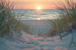 Strand Sonnenaufgang in den Dünen an der Ostsee