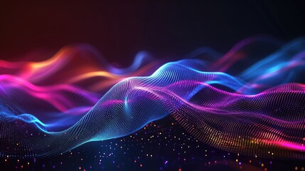 futuristic abstract background with dynamic particles. 3d rendering