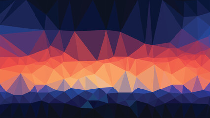 Vector Low poly abstract blue and orange background, trendy, geometric, business luxury polygonal wallpaper