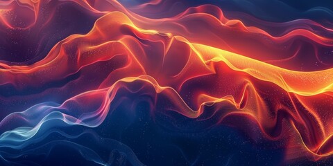 Wall Mural - a colorful, abstract image of a mountain range with a blue sky in the background - stock background.