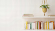 Modern Bookshelf Filled with Books, Adding a Touch of Education and Design to the Room