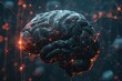 Detailed 3D rendered human brain with complex neural connections and structures for futuristic medical research. Brain clever intelligence in health care, hospital setting. Perfect for neurology