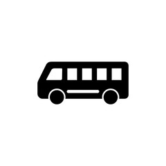 Wall Mural - Bus Icon isolated on white background. Black bus vector icon