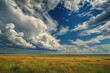 Dramatic Sky Over A Vast Open Prairie