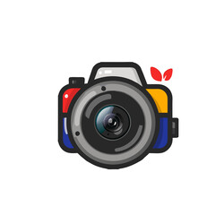 Wall Mural - beautiful simple colorful camera slr logo