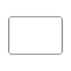 Simple Line Square and or Square Shape, can use for Simple Framework, Text, Quote, Copy Space or for Graphic Design Element. Vector Illustration