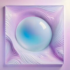 Canvas Print - Blue Ball on Purple Background