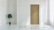 Stylish Interior with Wooden Door, Modern Design, and Elegant Decor, Creating a Warm and Inviting Entrance Space