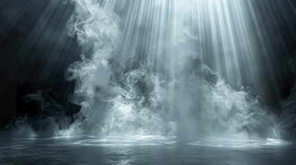 Wall Mural - an abstract background under mystical fog and smoke. empty space of fluid fantasy and abstract fog o