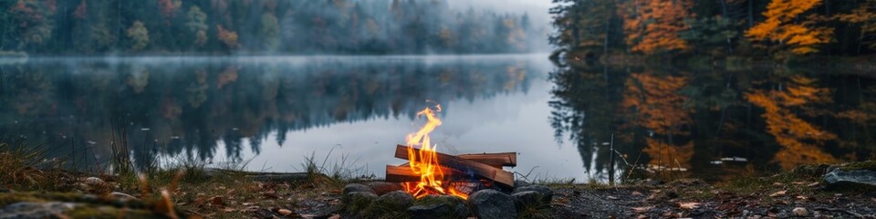 Inviting campfire on the beach during the summer, bring back fond memories. Fun and good times at lake.