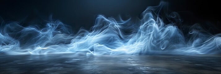 Wall Mural - an abstract background under mystical fog and smoke. empty space of fluid fantasy and abstract fog o
