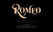 © designfourmonths - Romeo premium luxury elegant alphabet letters and numbers. Vintage wedding typography classic serif font decorative vintage retro. Creative vector illustration