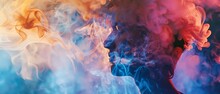 Abstract Image Of Man And Smoke Evoking Introspection For A Mindfulness Meditation App Background