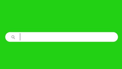 Web search bar icon loop Animation video green screen
