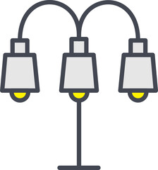 Poster - Lamp with stand Vector Icon