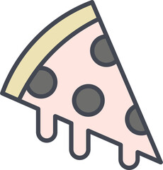 Sticker - Pizza Vector Icon