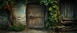 Old wooden door in a rural village