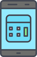 Sticker - Calculator Vector Icon