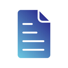 Data file user interface, interface Glyph Icon Blue and white color