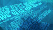 News template with abstract background for global updates and world affairs reportage