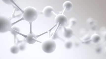 Wall Mural - molecules, white