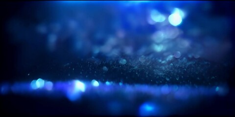 Wall Mural - size Banner background. De focused lights. glitter blue of background Abstract