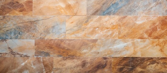 Sticker - Brown marble stone tile floor texture and seamless backdrop.