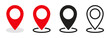 © icons gate - Location icon set, Map pin place marker. location pointer icon symbol in flat style. Location pin icon, Navigation sign